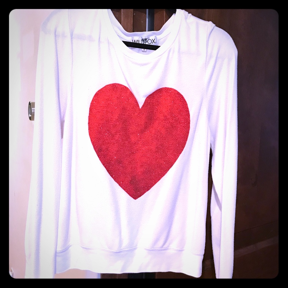 Wildfox Heart Baggy Beach Jumper